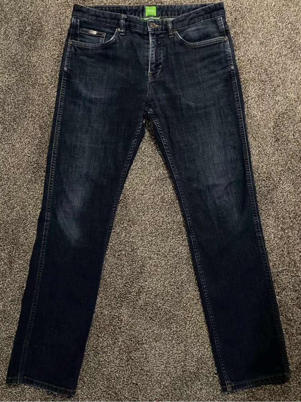 Boss (Hugo Boss) Men's Slim Straight Jeans in Dark Indigo